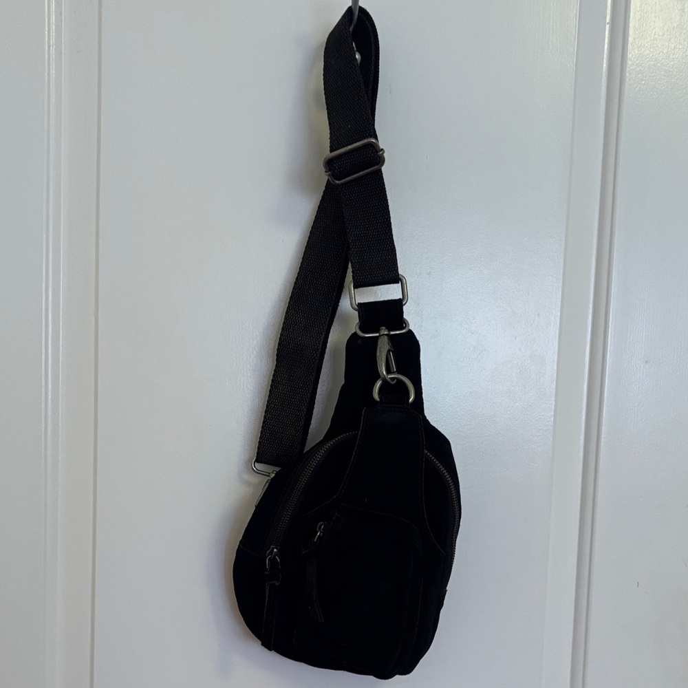 Free People Black Women Sling Bag